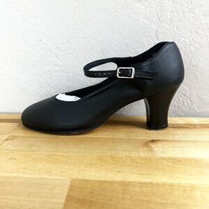 Capezio 2" Student Footlight 650 Dance Shoe Heel Black Women's‎ Size 4